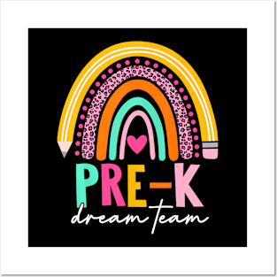 Cute Pre K Dream Team Back To School Teacher Kids Women Posters and Art